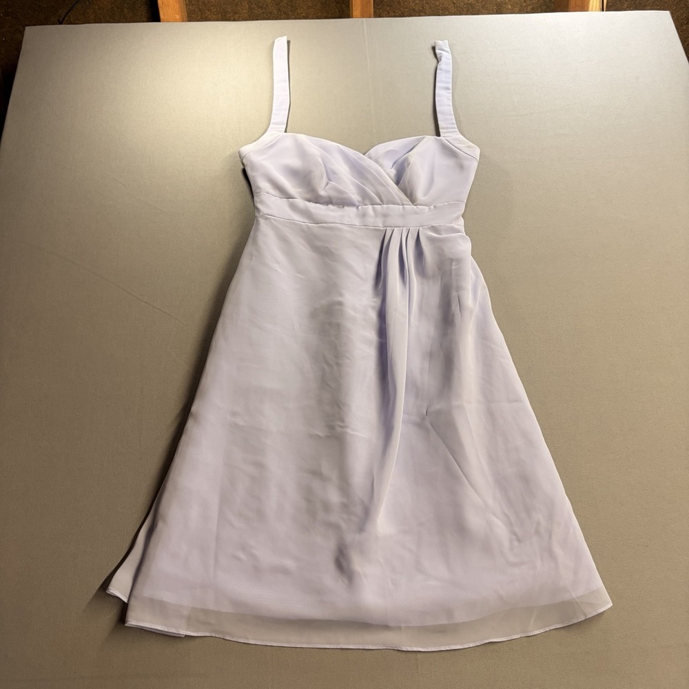 Alfred Angelo Women's Size 10 Lavender Chiffon Bridesmaid Cocktail Dress 7172